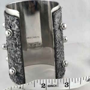 Vince Camuto silver studded cuff bracelet